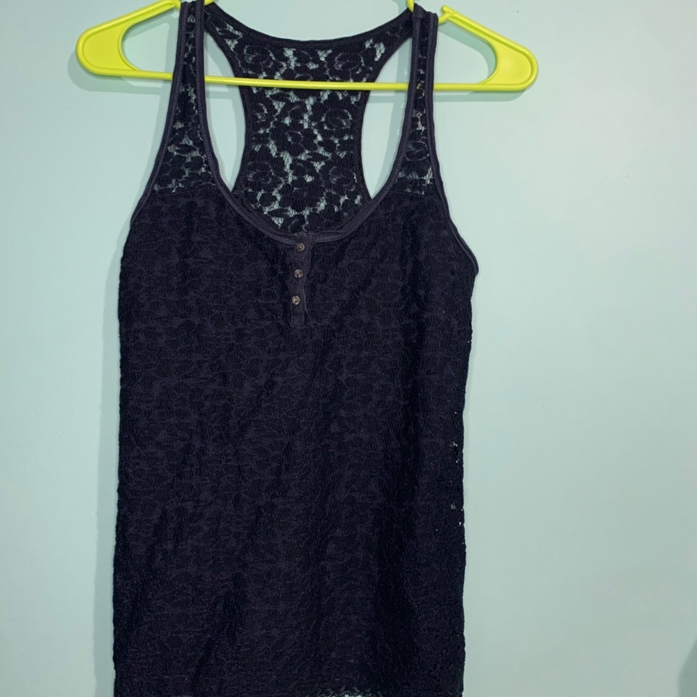 Lace favor back tank top